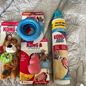 Kong Dog Toy Set - Red, Blue, Brown